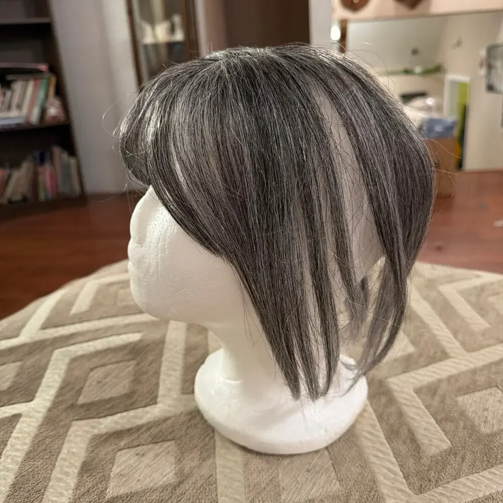 Grey Hair Topper For Thinning Hair (Human Hair Blend)